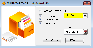 Spuštění inventarizace